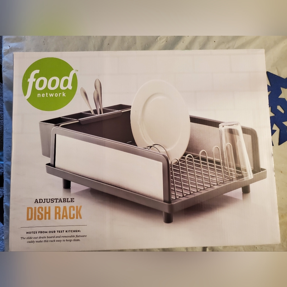 NIB Food Network Adjustable Dish Rack